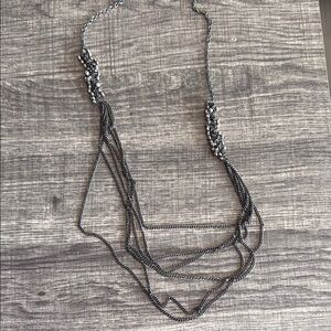 Silver Multi-Strand Layered Necklace